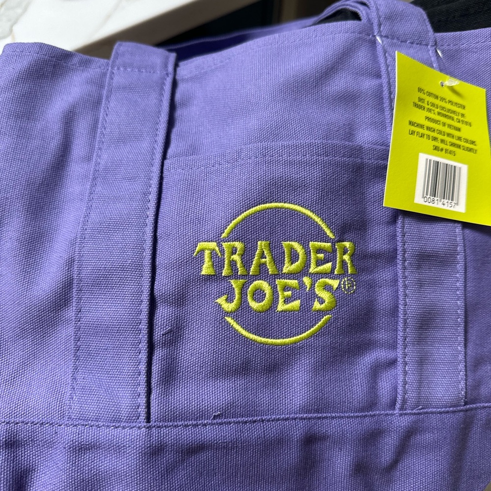 Trader Joe's Purple or Black Halloween Mini Tote Bag